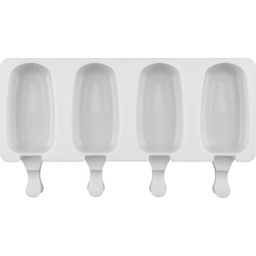 4-grids Cavities Silicone Freezer Ice Cream Mold candy bar Making Tool Juice Popsicle Molds Children Pop Lolly Tray