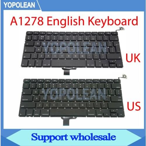 New US UK English Keyboard For Macbook Pro Unibody 13" A1278 Keyboard 2009 2010 2011 2012 Years