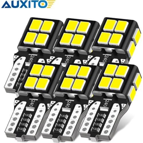 AUXITO W5W T10 Led Lamps Car Interior Reading Dome Door Lights 2835SMD 6000K 12V Error Free Foar Lada Vesta Granta Kalina Niva