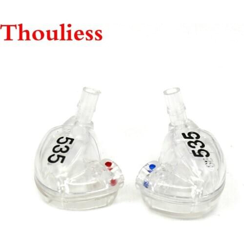 Thouliess Repair Parts Housing Shell Crust For SE535 Noise Sound Isolating Earphones Transparent