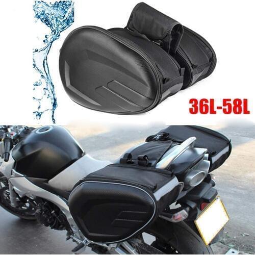 Universal Motorcycle Saddle Bags Luggage PackageWith Rain Cover 36-58L For BMW Honda Yamaha Harley Motorcycle Accessories