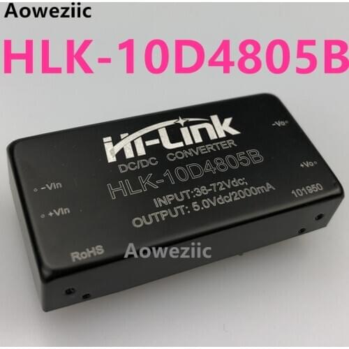 1Pcs/Lot HLK-10D4805B 36-72V To 5V 2A Voltage Transformer DC DC Buck Converter Module