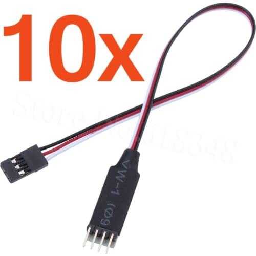 10pcs RC Car LED Light Control Switch System Extension Wire Turn on / Off Flash 3ch