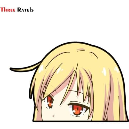 Three Ratels FC148 3D MASHIRO SHIINA SAKURA SOU NO PET NA KANOJO Peeker Anime Peeking Sticker Car Window Decal Suitcase Decor