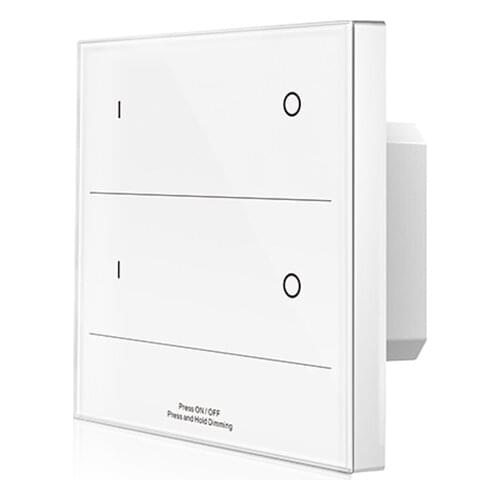 86 Wall Mounted Touch Panel Led Strip Dimmer DMX Master & 100-240V 2.4G Wireless Remote Single Color Tape 2 Zones On Off Switch