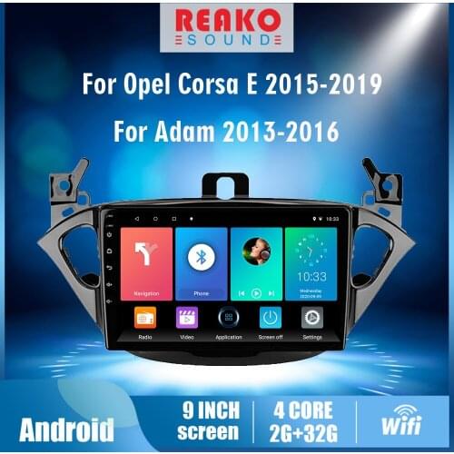 REAKOSOUND Autoradio For Opel Corsa E 2015-2019 Adam 2013-2016 2 Din Car Radio Android 9 Inch GPS Navigation Multimedia Player