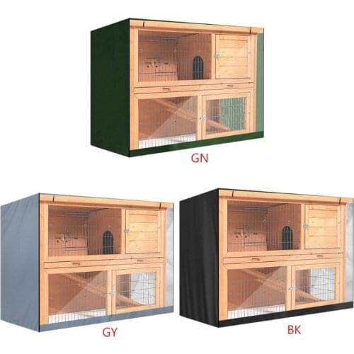 Bunny Rabbit Hutch Cover for Winter Garden Outdoor Waterproof Small Animal Cage Crate Cover UV Resistant Heavy Duty Pets Product