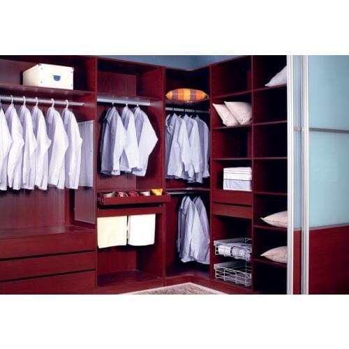 Closet wardrobe wood veneer surface