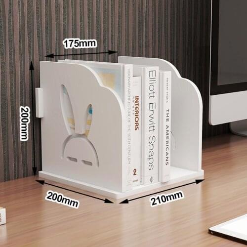 2021 New DIY Wood File Tray Filing Products Magazine Organizer Desk Accessories Bookrack Study Desktop Bookends Set