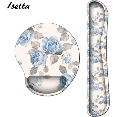 Ergonomic Mouse Pad with Wrist Rest Support Gaming Mouse Pad with Lycra Cloth Non-Slip for Computer Laptop Home Office