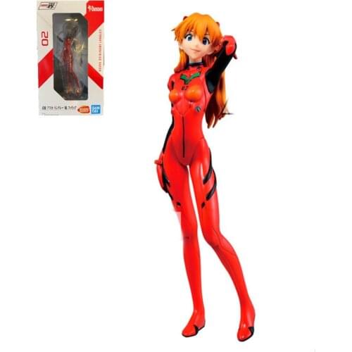 BANDAI Evangelion Japanese Anime EVA Asuka Shikinami Langley Driving Suit Figurine Action Figure Kids Toys Collection Doll Gifts