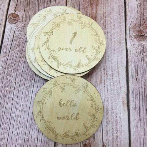 2019 hot newborn baby photography props newborn gift set milestone cards 14pcs