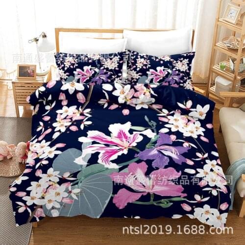 3D Design Flowers Bed Linens Bedding Set Duvet Cover Sets Quilt/Comforter Covers Pillowcases 140x200 Single Size Home Texitle