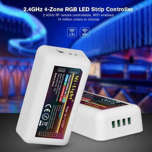 Milight Miboxer 2.4G FUT037 RGB 4-Zone Wireless Led Controller For 5730 5050 3528 3014 RGB Led Strip Light DC12-24V