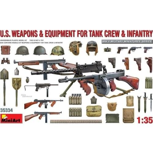 MiniArt 35334 1/35 "U.S. Weapons & Equipment for Tank Crew & Infantry" - Scale Model Kit