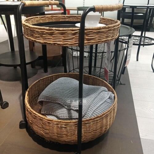 Mobile Small Coffee Table Side Table Table Table With Storage Corner Table Rattan Domestic Purchasing