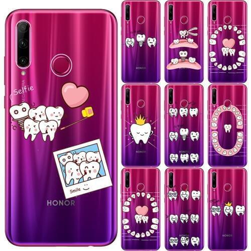 Cartoon Cute Dentist Dental Crowned Soft Case Cover For Huawei Mate 10 20 30 Lite Pro Honor 9 10 20 Lite Pro 10i 20i 8X 9X Cases