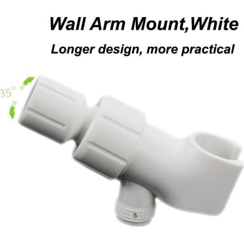 Shower Head White 3-Way Adapter Diverter Valve Adjustable Arm Mounted Bathroom Hardware Accessory shower head holder