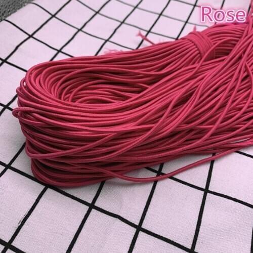 New 5yards 2mm 2.5mm Rose High Elastic Round Elastic Band Rubber Band Elastic Cord for Jewelry Making Diy Accessories