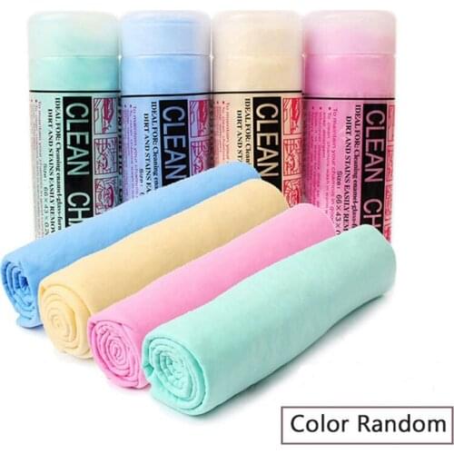 Color newMagical Auto Care Suede PVA Deerskin Chamois Towels Car Cleaning Cham Towel Wash Cloth Sponge Super absorbent Random