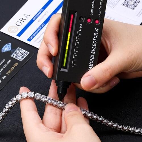 Fashion Men 925 Silver Necklace Moissanite Tennis Chain Necklace For Women Gold Jewelry With GRA Certificate