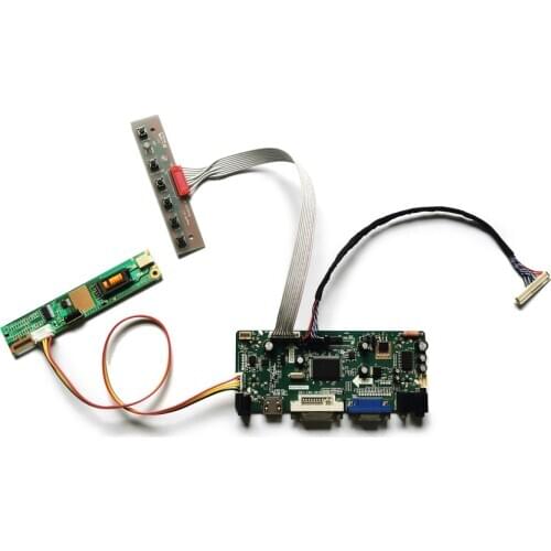 For LP154WX2/LP154WX5/LP141WX3/LP133WX1 screen LVDS M.NT68676 display controller board DIY kit VGA+DVI 1CCFL 1280*800 30pin