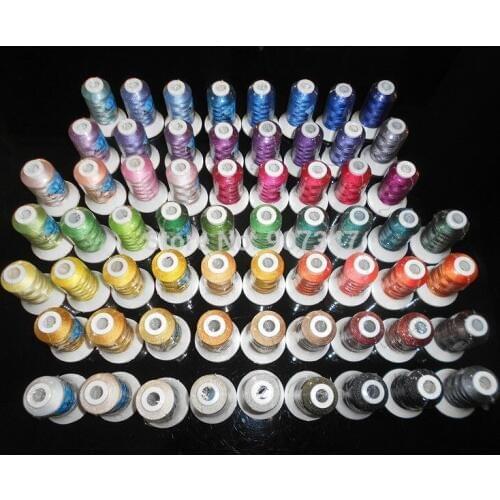 New Arriving Brother Colors Series Polyester Computer Machine Embroidery Thread Filament,500m*63 *5 Sets, Free Shipping