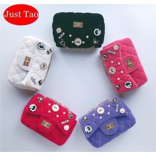 Just Tao! girsl small DIY brand crossbody bags Girls Mini Cotton Purse Baby kids fashion shoulder Bags Toddlers Lovely bag JT045