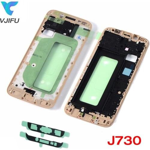 For Samsung J5 2017 J530 Frame For Samsung Galaxy J7 2017 J7 Pro J730 J730F LCD Housing Front Middle Frame Cover with Adhesive