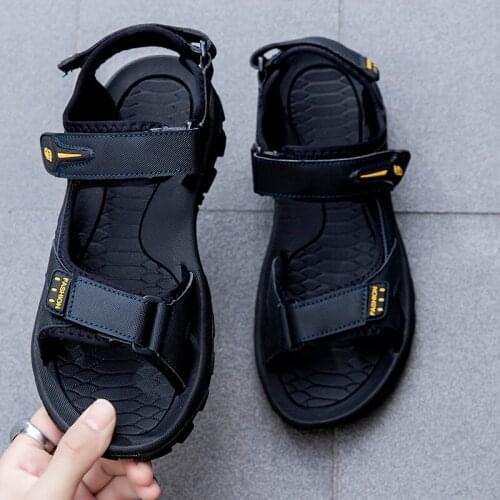 Sandalias De Verano Para Hombre Summer Beach Sandals Leather Flat Big Size Sandalia Masculino Vietnam Sandalen Gladiators