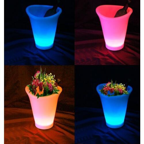 SK-LF07 L26*W22*H30cm LED Flower Planter Pots Waterproof IP65 for LED ice Buckets in Coffee Bar Party Free Shipping 12pcs/Lot