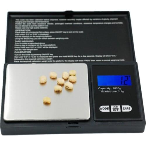 Digital Pocket Jewelry Gold 1000g 0.1g Diamond Balance Gram silver Weighing Scale 1kg LCD display household 20%Off