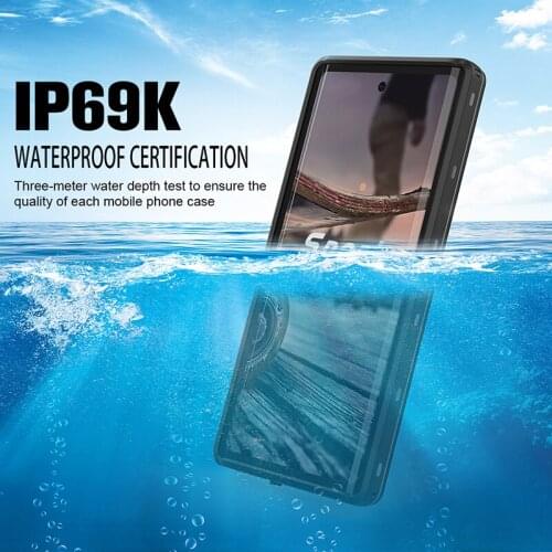 Real Waterproof Case For Samsung Note 10 Plus 10 + S10 S8 S9 Plus Under Water Diving Water Proof Stand Case For Samsung Note 9 8