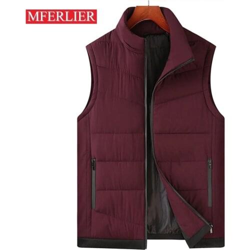Winter men vest Plus size 5XL 6XL 7XL 8XL 9XL Bust 150cm vest men 3 colors