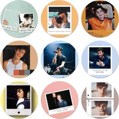 58mm Hit pop singer Shawn Mendes love Badge Brooch Pin Accessories For Clothes Backpack Decoration gift