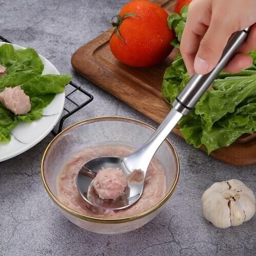 304 stainless steel Non-Stick Creative Meatball Maker Spoon Meat Baller with Hole Meat Ball Mold Kitchen Gadget Meat Tool