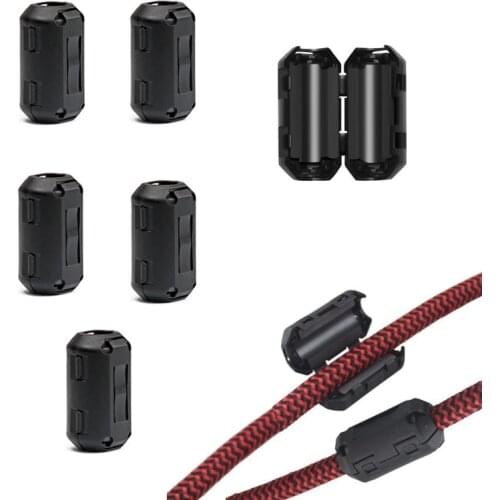 5PCS Ferrite Core Ring Choke Bead RFI EMI Noise Suppressor Filter for AV HDMI VGA DVI Power Industrial Audio Cable 7.0mm / 9.0mm
