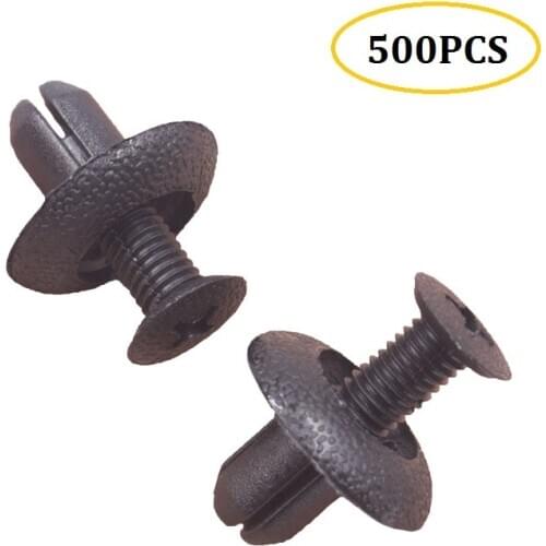 500Pcs Plastic Snaps Fastener Fits 7mm Hole Retainer Rivet For BMW Toyota Auto Bumper Door Trim Panel Fixed Clips