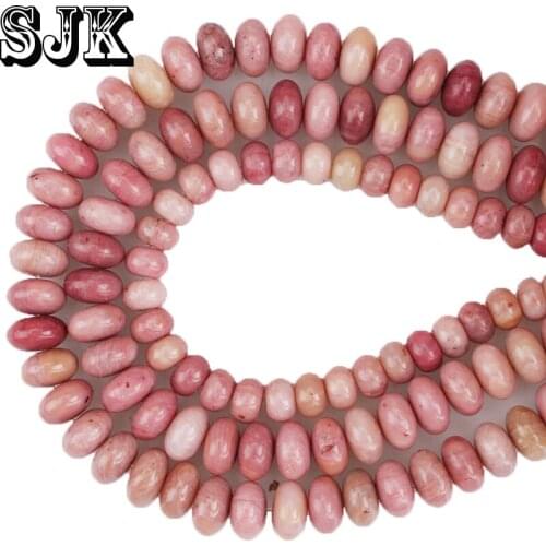 Natural Red Rhodonite Stone Abacus Spacer Beads Diy Handmade Necklace Bracelet Earring Charms Beads For Jewelry Making