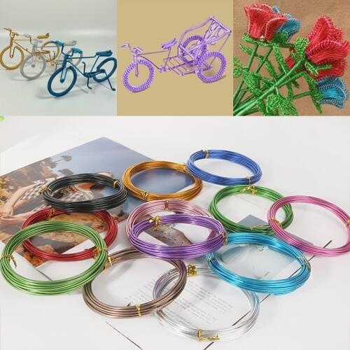 3-10m 1/1.5/2/2.5mm Aluminum Soft Metal Floristry Cord String Round Wire For DIY Beading Bracelet Craft Thread Jewelry Making