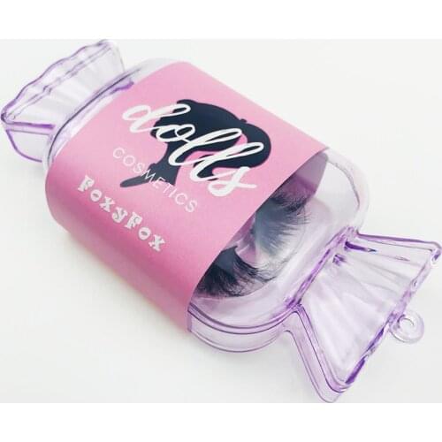 FOXYFOX Wholesale Price Eyelash Packaging Box Eyelashes Box Package Faux Mink Lashes Candy Lash Box Empty Case Bulk