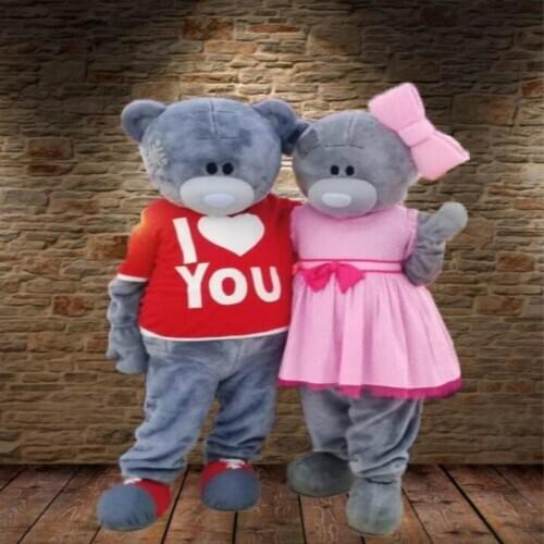 T-shirt Teddy Bear Mascot Costumes Pink Dresses Teddies Bear Halloween Carival Party Event Cosplay Party Game Dress Adult Fur