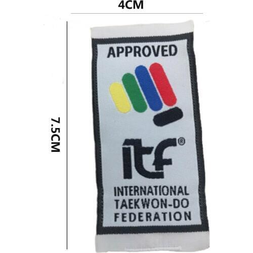 Personalized ITF uniform Logo Emblems Label for Taekwondo Kimono for uniform 2020 New Products Accessories