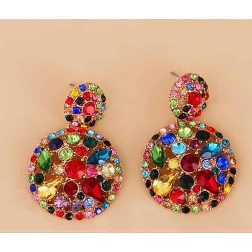 JURAN Brand Fashion Jewelry Charm Drop Dangle Earrings For Women Bohemian Wedding Party Jewelry Wholesale Crystal Christmas Gift