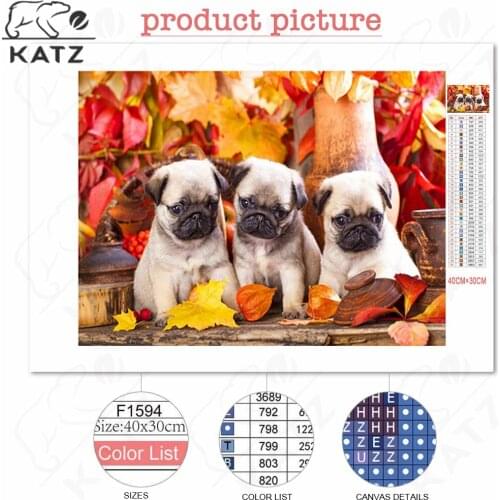 Pug Diamond Painting Funny Dog Diamond Embroidery Crossing Diy Animal Picture Mosaic Art Gift Cross Stitch Home Decoration