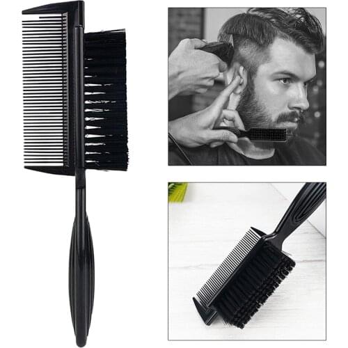 Multifunction Face Duster Brushes Barber Hair Clean Beard Brush Comb Styling Soft Black Neck Face Duster Brushes Detangling Comb