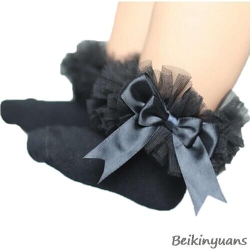 Fashion comfortable warm socks girls combed cotton socks cotton ruffled ruffled slim socks