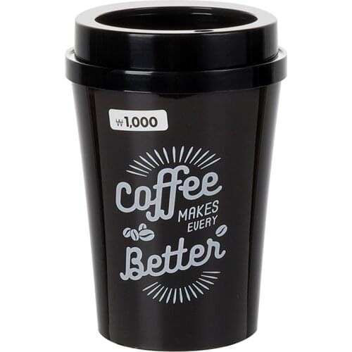 ABS Pen Holder Stand for Desk Coffee Cup Style Cosmetic Brush Holder Pencil Storage Container Desk Organizer for Daily Use