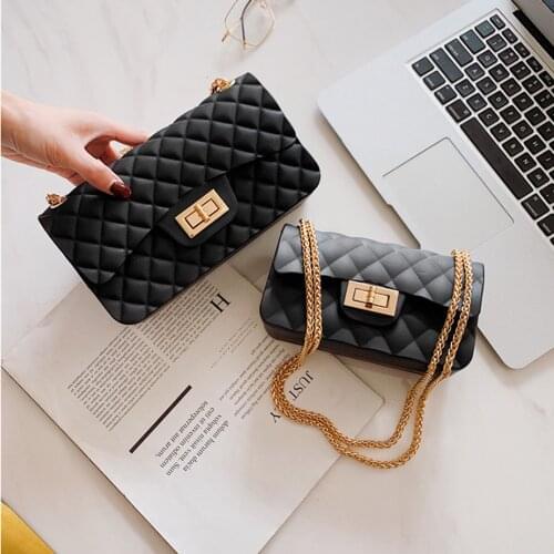 New Matte Frosted Jelly Bag Trend Small Bag Chain Shoulder Messenger Bag Mini PVC Women Handbag