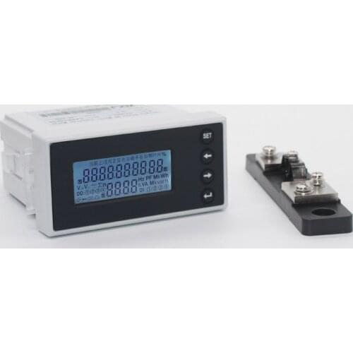 New thing !!! LCD panel meter DC0-30A-400A,DC 0-600V DC ampere ,Voltage, Watt DC power meter with RS485 DC multimeter